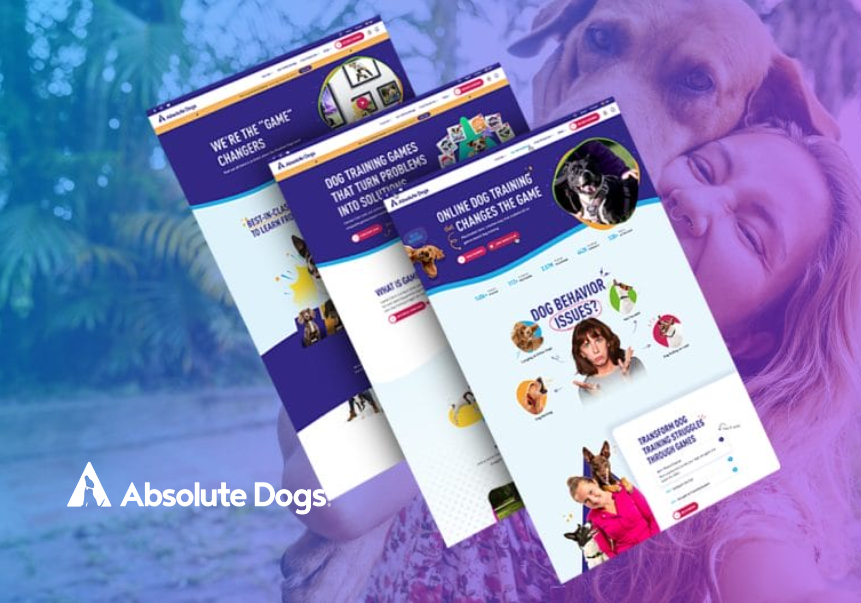 Absolute Dogs online training platform — Absolute Dogs Online Education project by Rainmaker Art