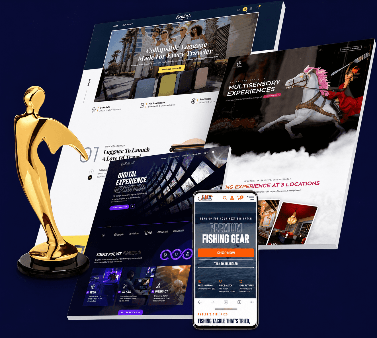 Rollink & multi-brand eCommerce design — Rollink eCommerce & Retail project by Rainmaker Art